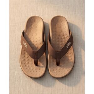Vionic Wave Orthotic Flip Flop Sandals Brown Mens‎ 7 Womens 8.5